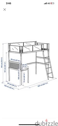 ikea loft bed as new