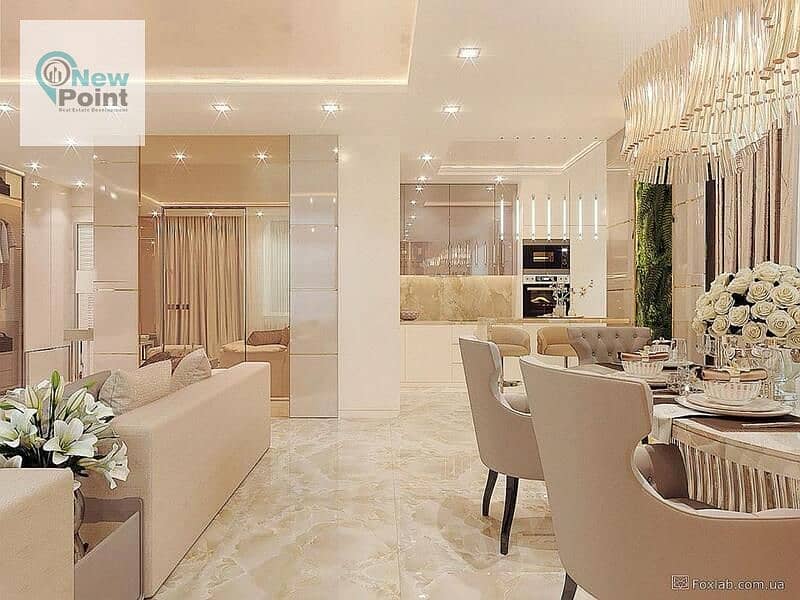 3 bedroom fully finished apartment in the heart of New Cairo, with installments over 8 years, interest-free 8