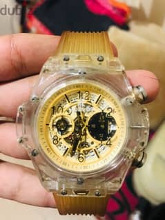 ساعه  HUBLOT Geneva سويسري مطليه بالذهب من الداخل