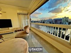 RTM a furnished apartment with ACs directly on Maadi Nile Corniche in installments of up to 5 years