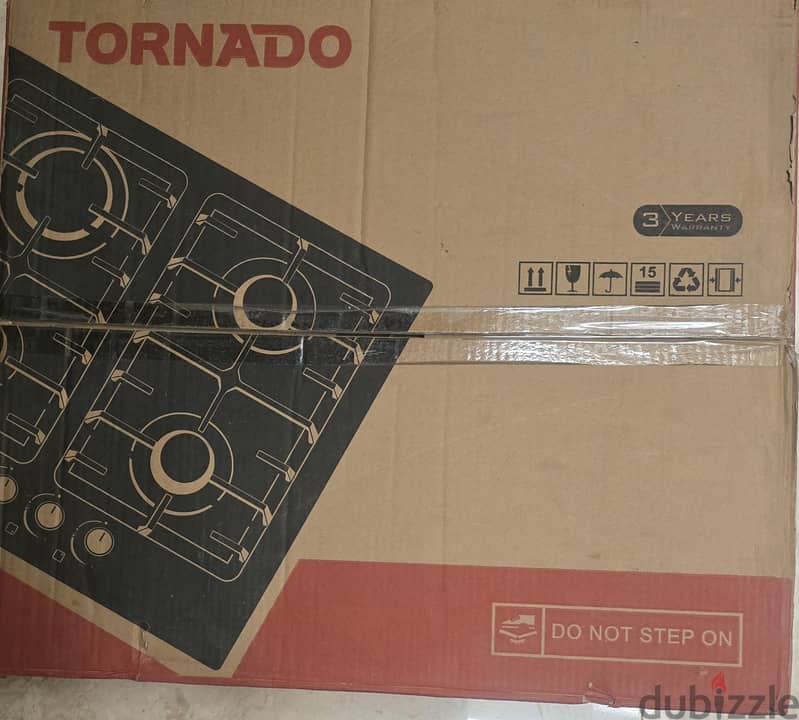 Brand New Built in 4 burner Tornado Gas Cook بوتجاز بلت ان تورنادو غاز 0