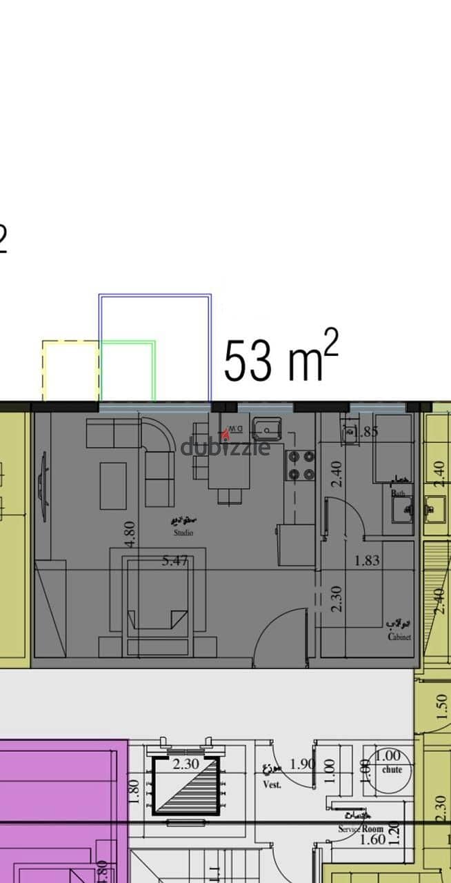 ستوديو للبيع بكمبوند sky ramp  بقلب الشيخ زايد من شركه upwyde بسعر الطرح الاول 3