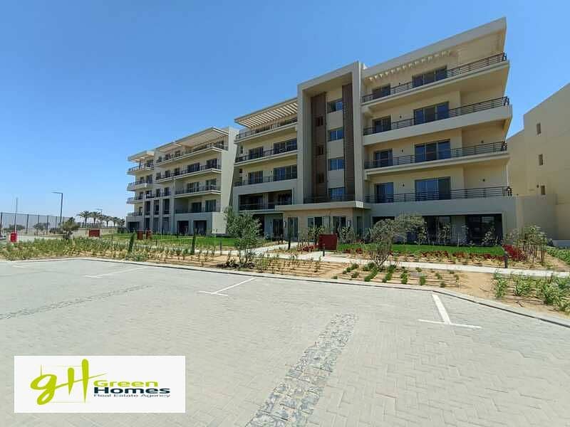 Apartment with Garden Fully Furnished with Very prime location at Uptown Cairo 0