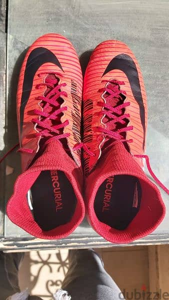 Nike Mercurial half-boot shoes- Color:Red 2