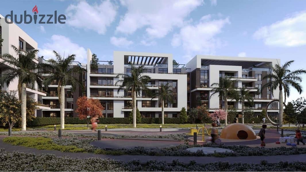 Apartment for sale in Palm Island Compound, Shorouk City, on Suez Road, directly  next to La Vista Compound, with a 15% down payment and installments 6