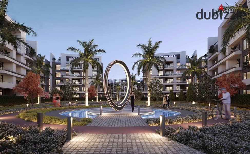 Apartment for sale in Palm Island Compound, Shorouk City, on Suez Road, directly  next to La Vista Compound, with a 15% down payment and installments 15