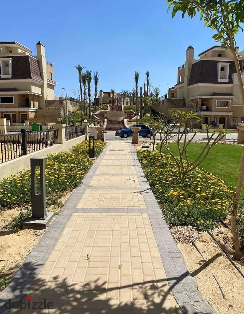 3-storey villa for sale in installments in Sarai, directly in front of Madinaty / minutes from the Fifth Settlement and AUC 5