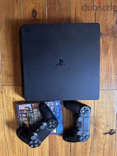 ps4 1tb slim معاه دراعين اورجينال و كل وصلاته و جايبه من الامارات 0