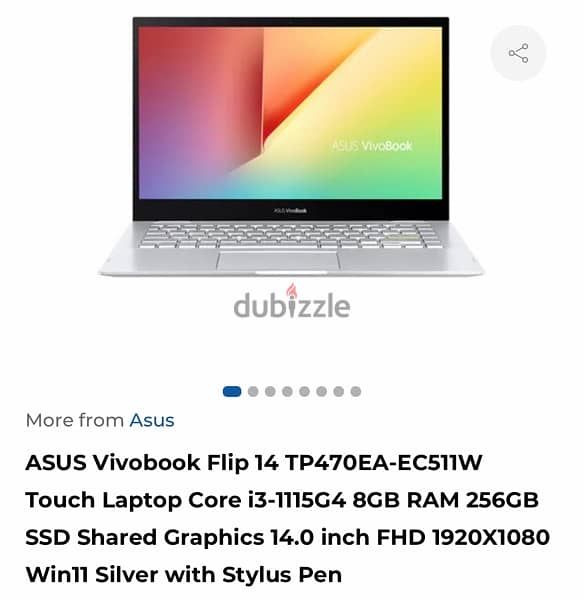 ASUS Vivobook Flip 14 touch core i3 8