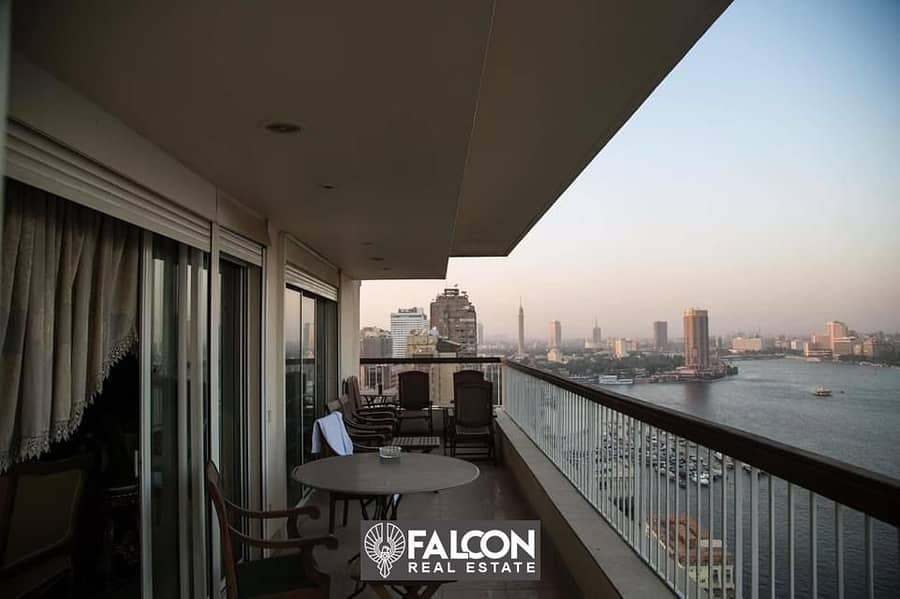 Full view on the Nile, receive a studio [fully finished + modern furnishings + air conditioners] in Maadi, income in dollars per day 8