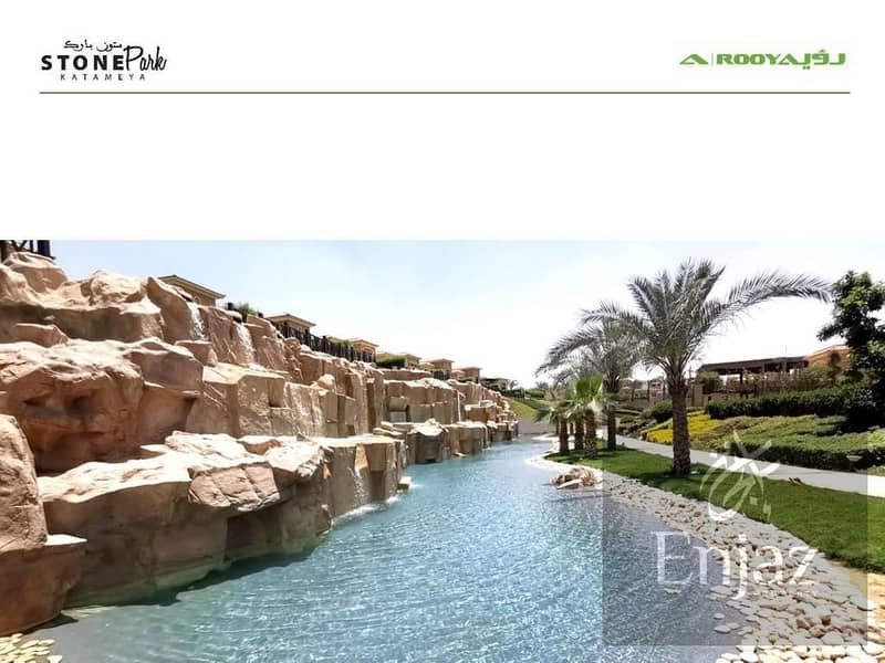 Apartment for sale in | Stone Park | with pool view with 5% down payment beside Katamya Heights  before Cairo Festival in West Golf New Cairo for sale 12