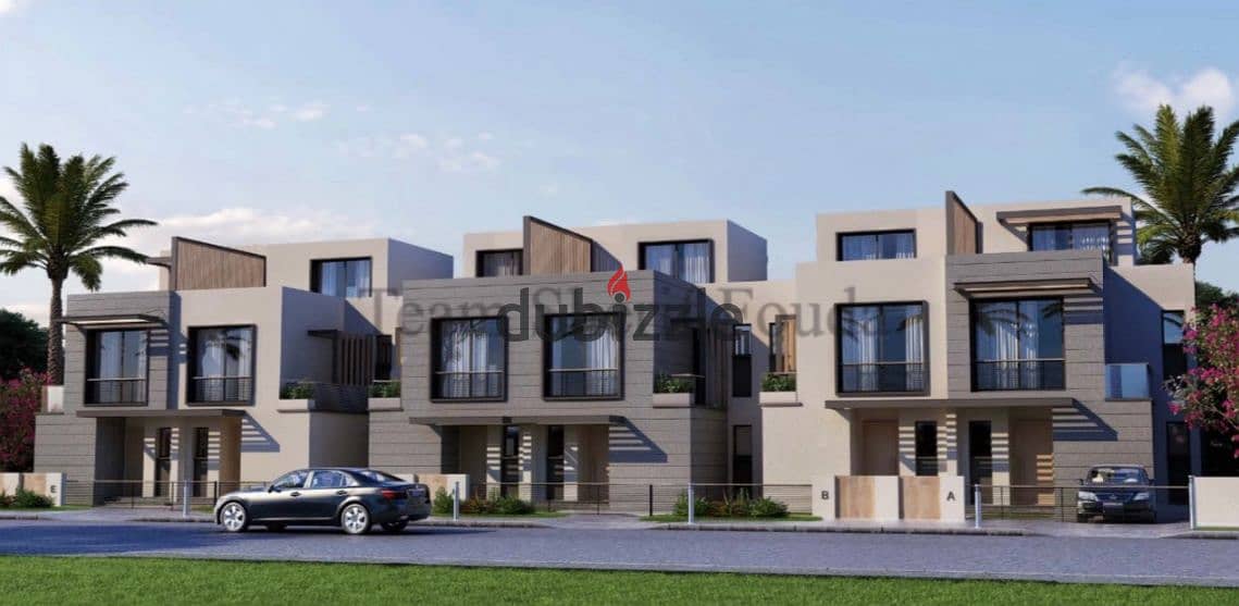 Live in Garden Lakes in a 3-storey villa with installments over 8 years in the heart of Sheikh Zayed next to Dahshur Link Road 4