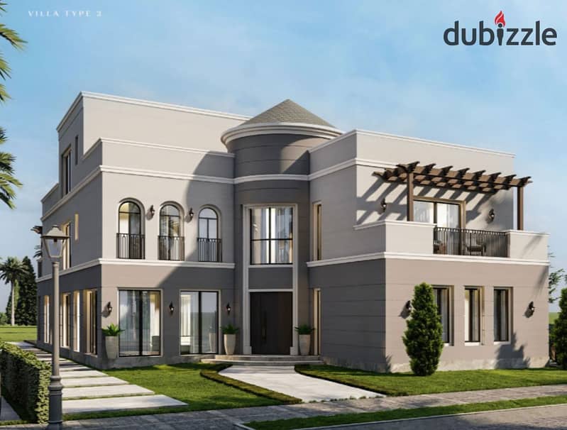 Live in Garden Lakes in a 3-storey villa with installments over 8 years in the heart of Sheikh Zayed next to Dahshur Link Road 5