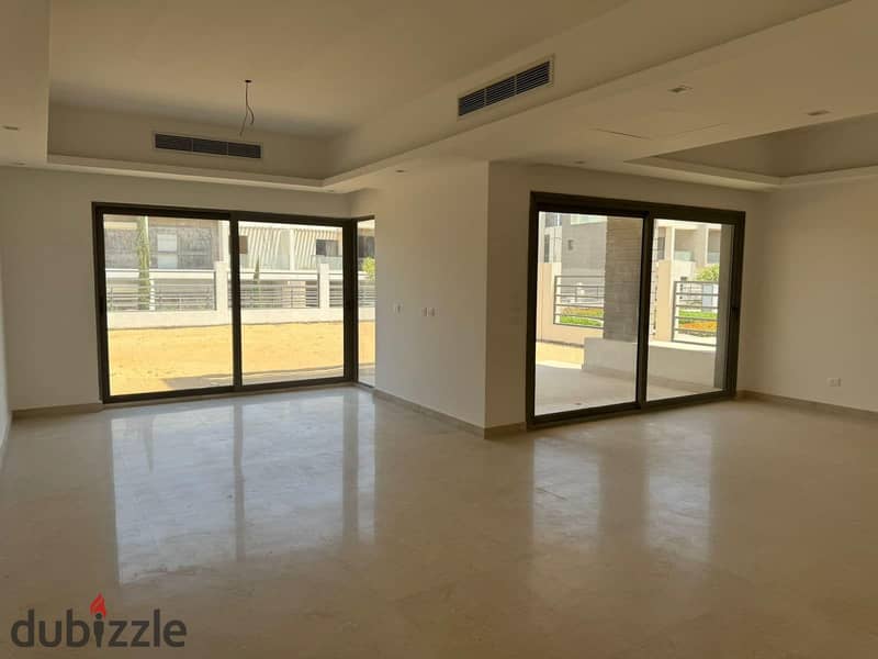 Twin house villa, immediate receipt, fully finished, with air conditioners, in Al Marasem Compound, Fifth Settlement, in the heart of Golden Square 3