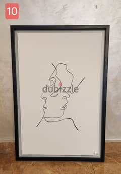 Artwork W70XH100 with black wooden frame