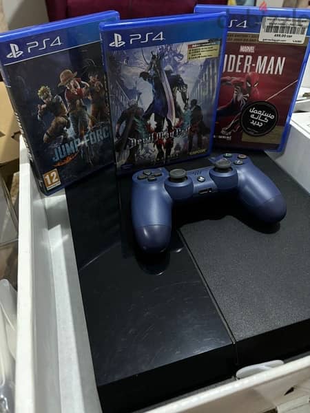 PlayStation 4 (PS4) Console Fat 1TB + 3 games + Original DualShock 4 5