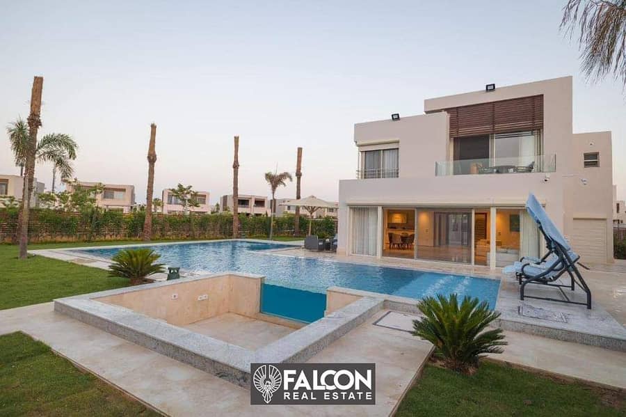 Smart home villa with roof and garden on the sea, fully finished, at the opening price in Hacienda Waters - Ras El Hekma - North Coast 1