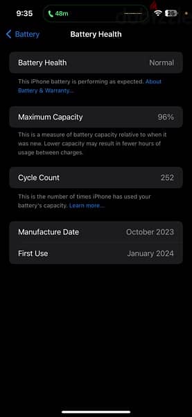 i phone 15 pro max 512 G used battery 96% 1
