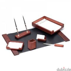 Wood desk set of 7 pieces made in Taiwan from saudi arabia