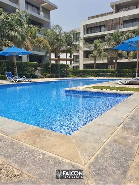 Receive immediately 3 bedroom apartment with swimming & view pools for sale in the heart of the Fifth Settlement, New Cairo, Lavista Patio 7 Compound 4