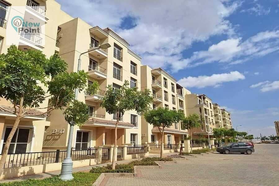 In front of the airport, with a down payment of 853 thousand, own a 130-square-meter apartment + a 263-square-meter garden in Sarai, New Cairo 1