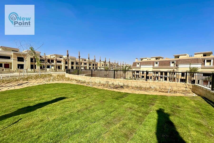 In front of the airport, with a down payment of 853 thousand, own a 130-square-meter apartment + a 263-square-meter garden in Sarai, New Cairo 5