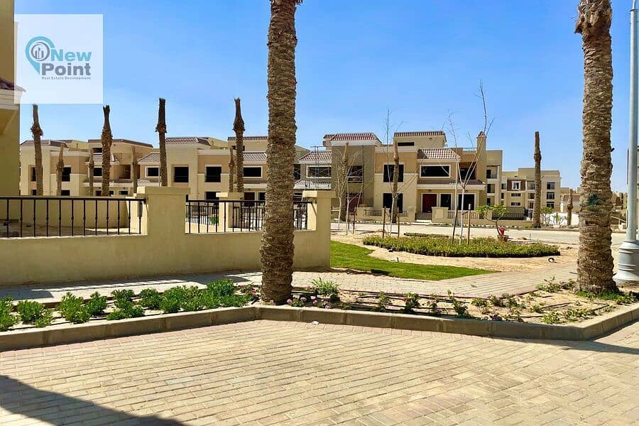 In front of the airport, with a down payment of 853 thousand, own a 130-square-meter apartment + a 263-square-meter garden in Sarai, New Cairo 6