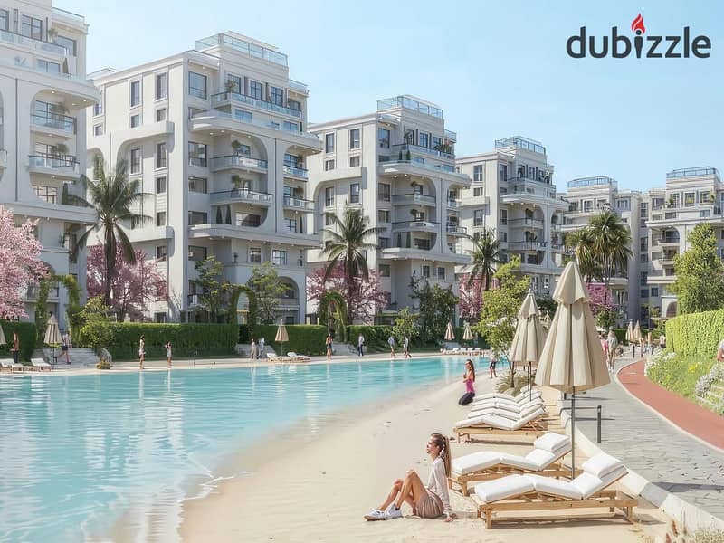 شقة 125م للبيع في العاصمة الادارية متشطبة بالكامل تطل على لاجون في لوميا Fully finished Apartment 125m for sale New Capital Lagoon view in Lumia Dubai 9