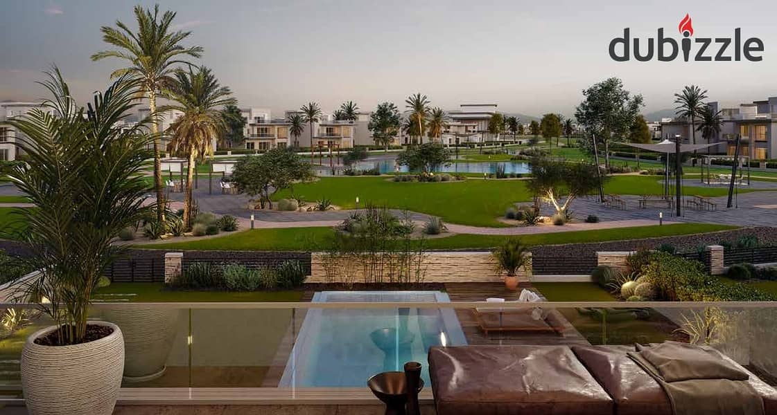 For sale, fully finished Apartment with a view on the landscape in Sodic VYE , Sheikh Zayed, on the Alexandria Desert Road, minutes from Arkan Mall. 1