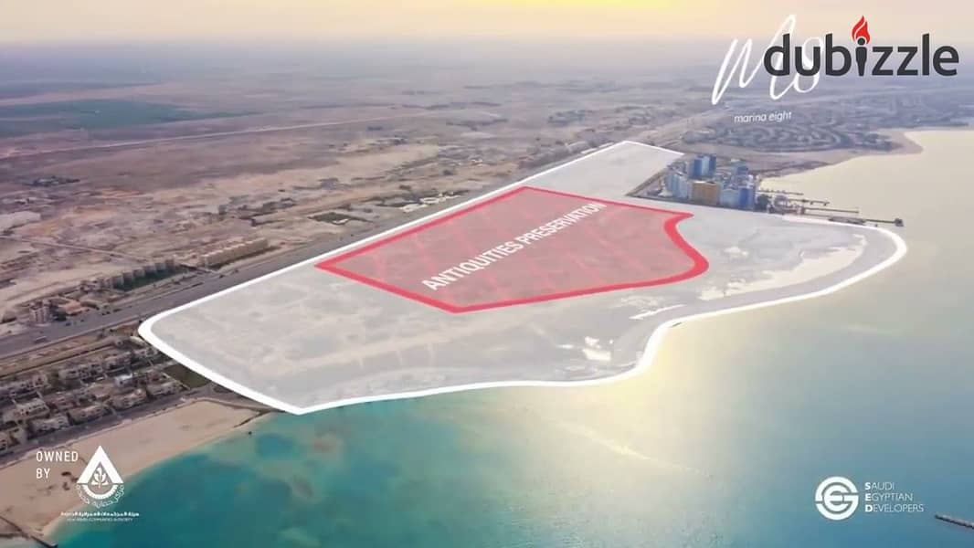 For sale, a villa at the lowest price on the North Coast, in the first offering of Marina 8, the Saudi Company, in front of the Antiquities and Yachts 1