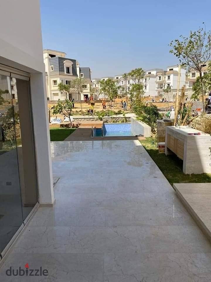 For sale, I Villa garden,Ready to move , wonderful view, in Mountain View, iCity October, on the Boulevard axis, behind Mall of Arabia 2