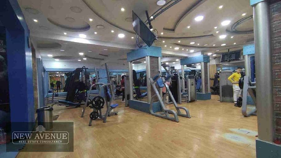 Gym 845 m for rent at Hegaz Square Masr EL Gdida           AY/F 4431 1