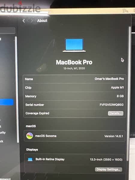 Macbook Pro m1 8gb ram 256gb 2