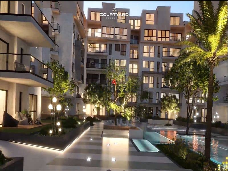 Apartment with private garden and fully finished in front of Madinaty in Bloomfields Compound only And get a discount over 10 years with a 5% DP 7