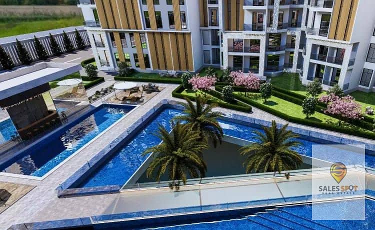 Book an apartment with the lowest price per meter in the settlement ground floor 177m with garden 133m in Silvia Compound in the settlement next to th 8