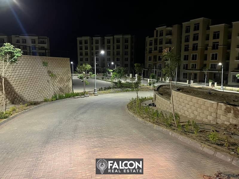 For sale, apartment Corner View on a green area in Sarai Compound in front of Madinaty 11