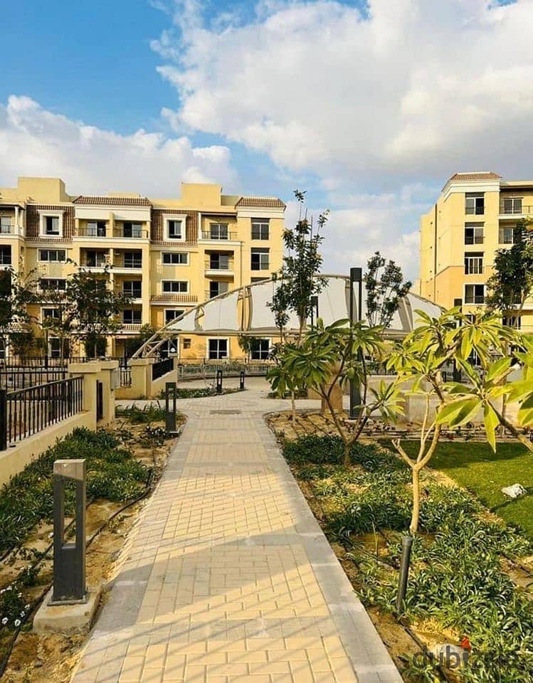 The best location in Mostaqbal City, an apartment with a down payment of 580 thousand for sale in Sarai 9