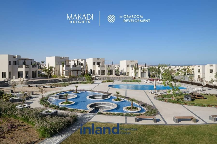 شاليه للبيع 2 غرفه متشطب بالكامل علي البحر مباشر في اميز مكان في الغردقه من Makadi Heights ( Orascom ) 2