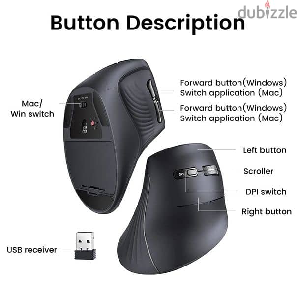 UGREEN  vertical mouse mu008 9