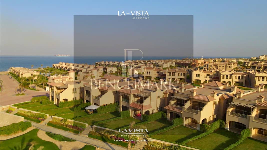 Chalet for sale, 3 bedrooms, 130 m, La Vista Gardens Village, Ain Sokhna, next to Porto Double View, 50 m directly from the sea 10