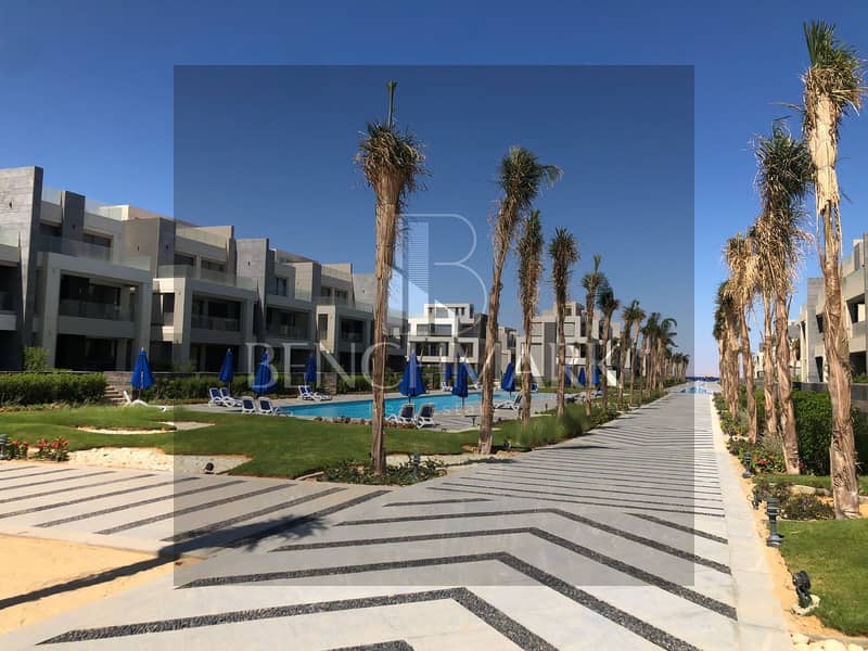 Villa for sale 3 bdr fully finished delivery now Lavista Ray Ain Sokhna Village next to Mountain View 5-year installments Sea and pool, landscape view 12