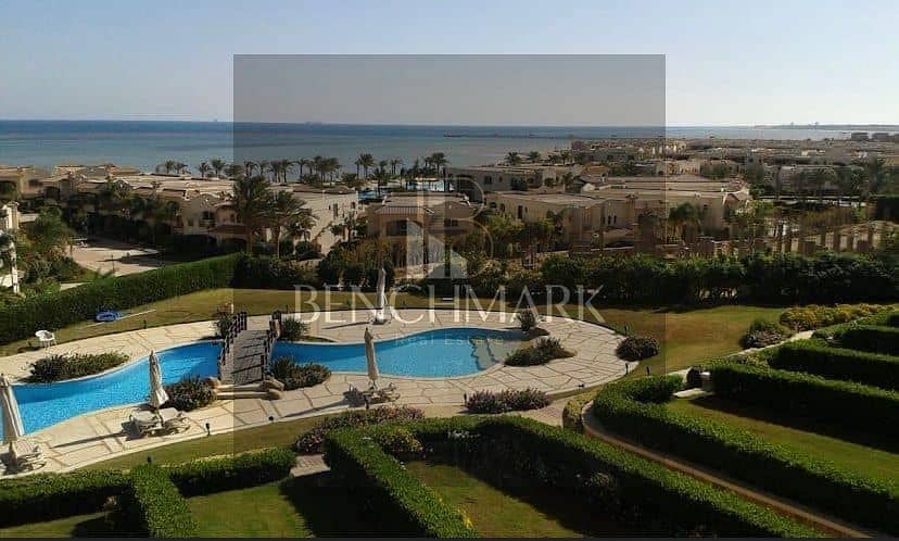 Garden chalet for sale 180 m delivery now finished Lavista Topaz Ain Sokhna Village next to Porto Sea view, landscape pool view installments 5 years 7