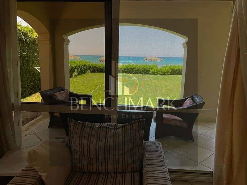 Garden chalet for sale 180 m delivery now finished Lavista Topaz Ain Sokhna Village next to Porto Sea view, landscape pool view installments 5 years 20