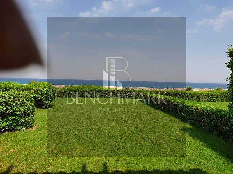 Garden chalet for sale 150 m finished Lavista Topaz Ain Sokhna Village next to Porto Sokhna Sea view and landscape pool view installments over 7 years 4