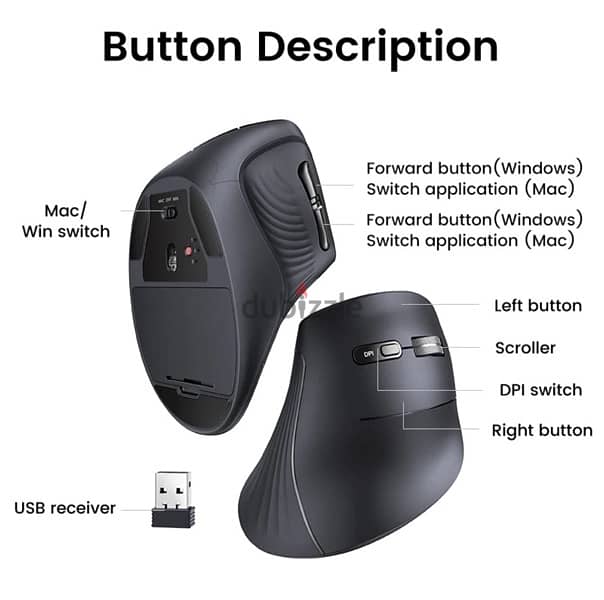 UGREEN vertical mouse mu008 5