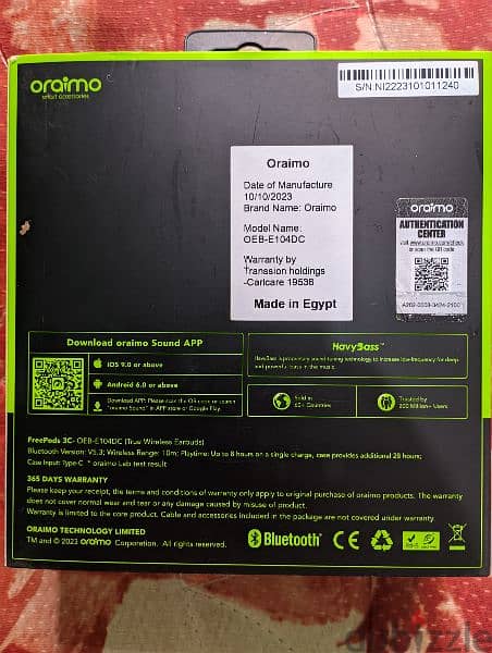 oraimo free pods 3c فردتين سماعة 0