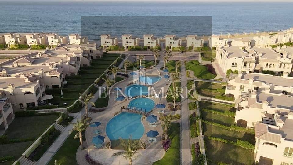 Chalet ground floor 115m for sale in La Vista Ray Ain Sokhna Fully finished and soon delivery view on pools and landscapes discount on cash 23% 1