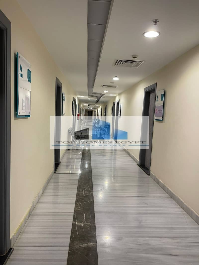 Clinic for rent 37 sqm finished  with ACs in El Narges / عيادة للإيجار متشطبه بالتكييفات في منطقة النرجس 5