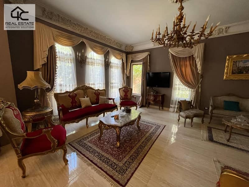 Open view on main garden Stand alone Villa Fully Furnished Cluster 1 for Sale in Hyde Park-New Cairo 0