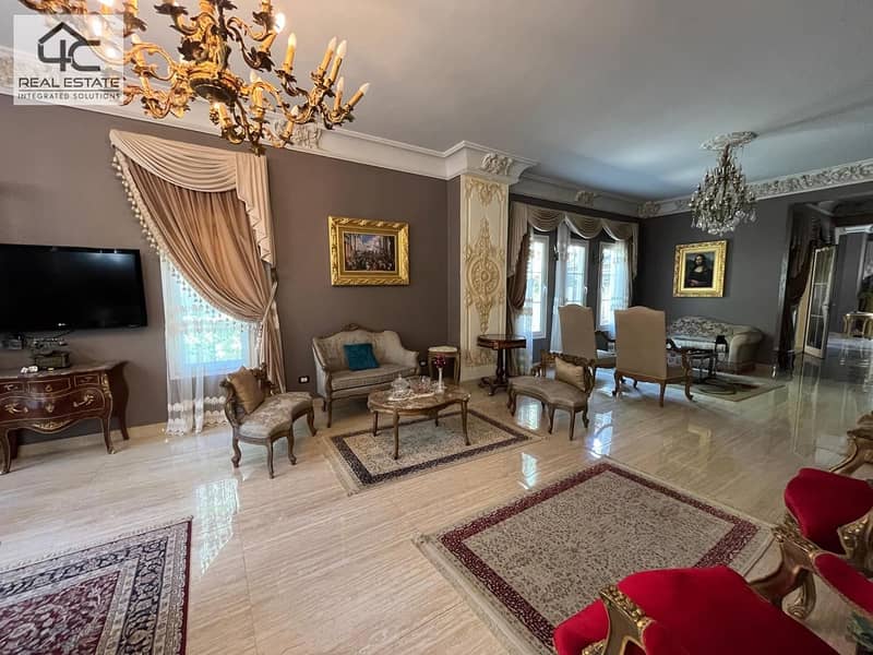 Open view on main garden Stand alone Villa Fully Furnished Cluster 1 for Sale in Hyde Park-New Cairo 2